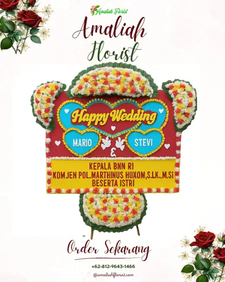 Papan Bunga Pernikahan Pengiangan
